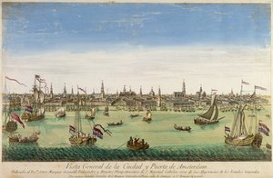 Vue générale du port et de la ville d