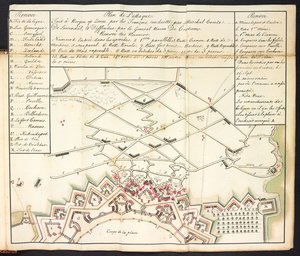 Plan coloré du siège de Bergen op Zoom