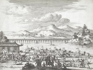 Pont sur le fleuve Yangtse - Dutch School