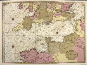 Carte de la Manche. Carte montrant la Manche