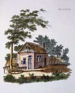 Cottage du Magazine of Garden Gems par G. van Laar, publié en 1802