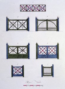 Dessins du Magazine of Garden Gems par G. van Laar, publié en 1802