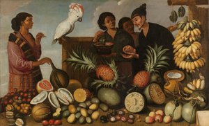 Étal de marché indien oriental à Batavia, 1640-66