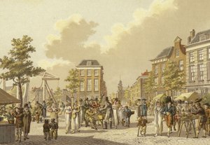 Marché aux fleurs, Rotterdam, 1807 - Dutch School