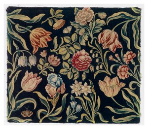 Paravent avec panneaux de tapisserie florale