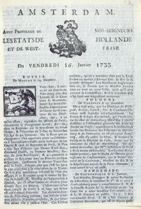 Première page de La Gazette d