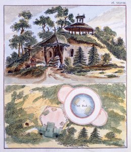 Décorations de jardin, de Magazine of Garden Gems par G. van Laar, publié en 1802