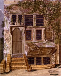 Design de cottage de jardin du Magazine of Garden Gems par G. van Laar, publié en 1802
