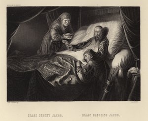 Isaac bénissant Jacob - Dutch School