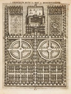 Palais de Honsholredyk, de The Dutch Gardener par Johann van der Groen, publié en 1699