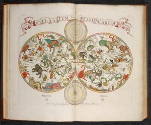 Stellatum Planisphaerium, un planisphère avec signes du zodiaque
