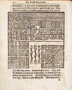 Formation et plantation dans le jardin, du Jardinier hollandais par Johann van der Groen, publié en 1699