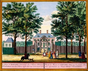 Vue de la maison Schulpen, de Het Zeganpralent Kennemerlant par Hendrick de Leth et Matthias Brouerius Van Nidek, publié vers 1700-30