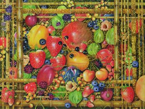 Fruits dans une boîte en bambou, 1999 - E.B. Watts