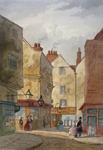 Vue de Cloth Fair et Middle Street, West Smithfield, City de Londres, 1867 - EH Dixon