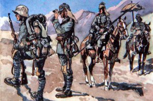 Uniformes allemands de 1917, Front macédonien - E. (after) Dobrich