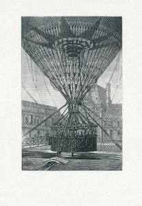 Plateforme panoramique utilisant un ballon à air chaud, pub. c.1880 - E. A. Tilly