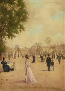 Les Jardins des Tuileries, après 1883 - E. Baré
