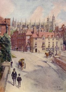 Eton: Pont de Barnes Pool, Rivage de Baldwin, et Chapelle Supérieure - E. D. Brinton