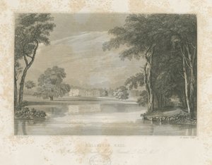 Rolleston Hall : gravure sur ligne, nd [c 1840] - E Stalker