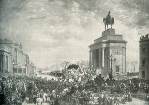 Les funérailles du duc de Wellington passant devant Apsley House, 18 novembre 1852