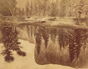 Tutokanula.  Vallée du Yosemite.  (The Great Chief) - "El Capitan" - Reflété dans la Merced.