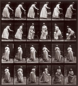 Locomotion animale, planche 265 : séquence avec une femme s