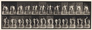 Plaque 375. Forgerons, deux modèles, martelant sur une enclume - Eadweard Muybridge