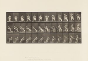 Planche 420. Toilette; se levant de la chaise et mettant des vêtements, 1885