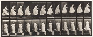 Planche 95. Montée des escaliers, une bassine dans les mains, 1885