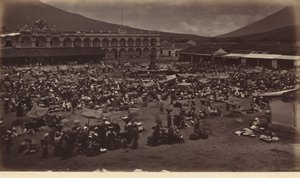 Plaza et palais du vice-roi-Antigua de Guatemala, 1877 (photo) - Eadweard Muybridge