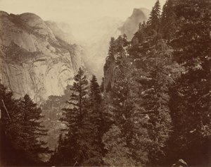 Canyon Tenaya depuis Union Point, Vallée du Yosemite, 1872 (photo) - Eadweard Muybridge