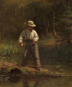 Garçon pêchant, 1860s