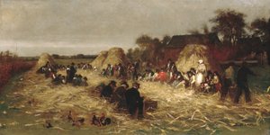 Épluchage de maïs à Nantucket, ca. 1875 - Eastman Johnson