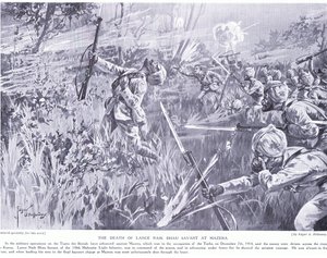 La mort de Lance Nak Bhau Savant à Mazera sur le Tigre en décembre 1914 - Edgar Alfred Holloway