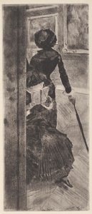 Au Louvre : La Peinture (Mary Cassatt) - Edgar Degas