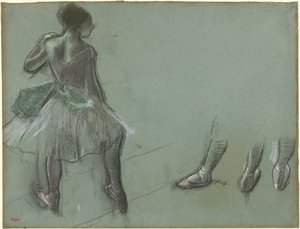 Danseuse vue de dos et trois études de pieds, c. 1878 - Edgar Degas