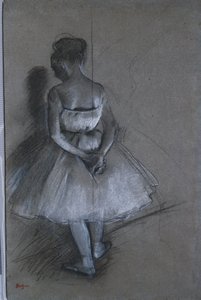 Danseuse debout avec les mains croisées derrière le dos, 1874