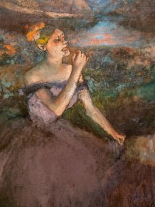 Danseuse avec bouquets (détail) - Edgar Degas