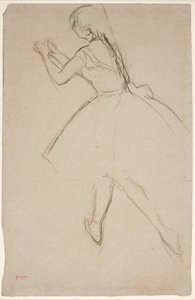 Danseur en marche avec les bras tendus en avant - Edgar Degas