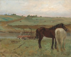 Chevaux dans un Pré - Edgar Degas
