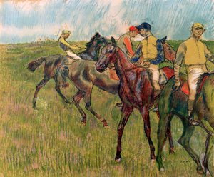 Chevaux avec jockeys, 1910