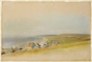 Maisons au bord de la falaise à Villers-sur-Mer, 1869