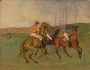Jockeys et chevaux de course - Edgar Degas