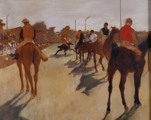 Le défilé, dit aussi Chevaux de course devant les tribunes