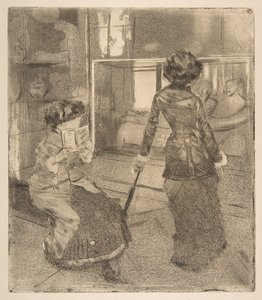 Mary Cassatt au Louvre : La Galerie étrusque, 1879-80 - Edgar Degas