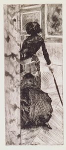 Mary Cassatt au Louvre : La Galerie des Peintures, 1879-80 - Edgar Degas