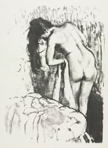 Femme nue debout, se séchant - Edgar Degas