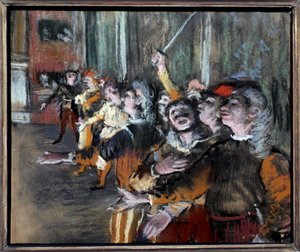 Pastel extras ou choristes sur monotype par Edgar Degas (1834-1917) 1877 Dim. 0,27x0,32 m Paris, musée d