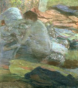 Femme assise séchant ses pieds, vers 1893 - Edgar Degas